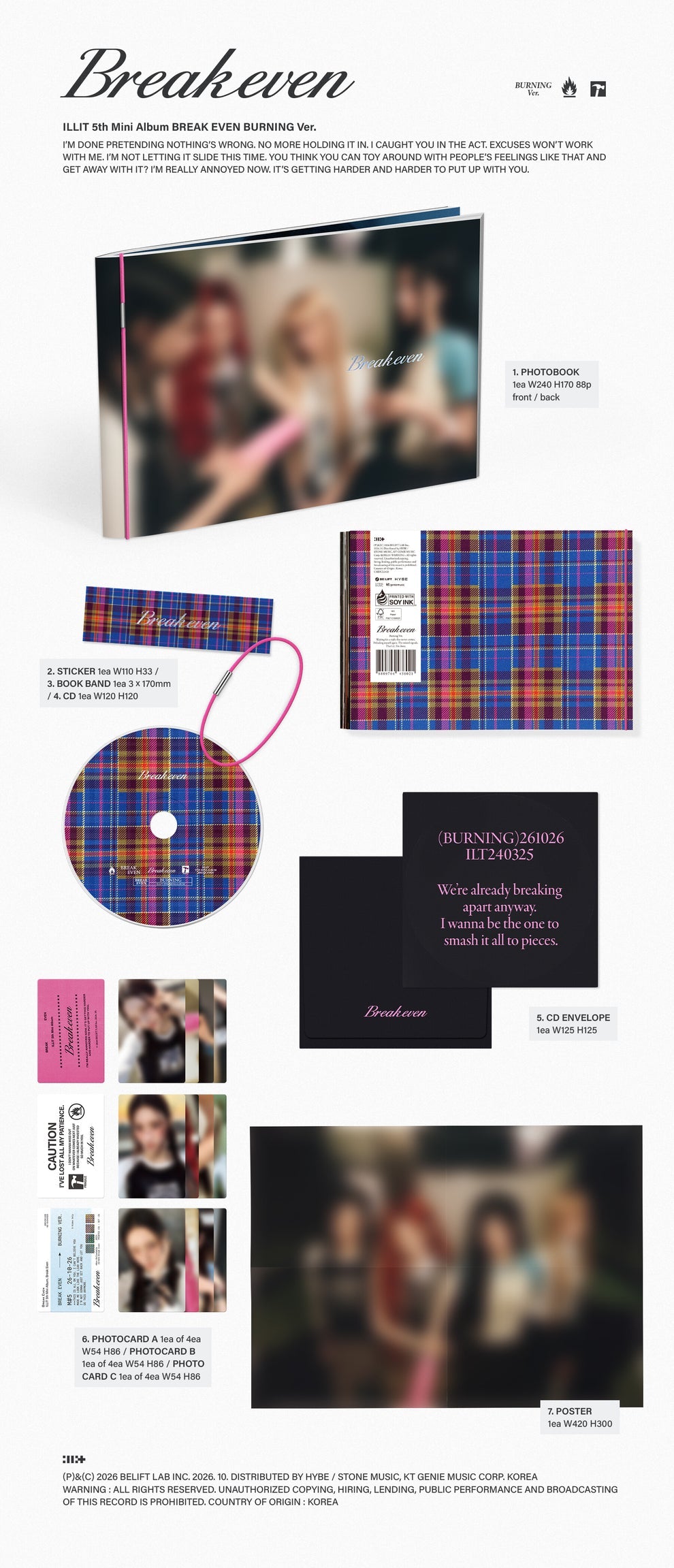 [PRE-ORDER] ILLIT - 5TH MINI ALBUM [BREAK EVEN] (3 VERSIONS) RANDOM
