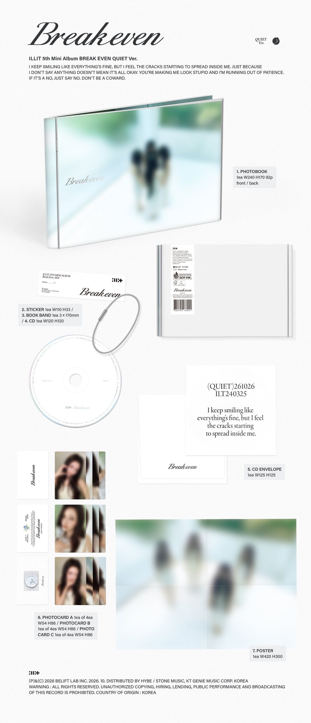 [PRE-ORDER] ILLIT - 5TH MINI ALBUM [BREAK EVEN] (3 VERSIONS) RANDOM