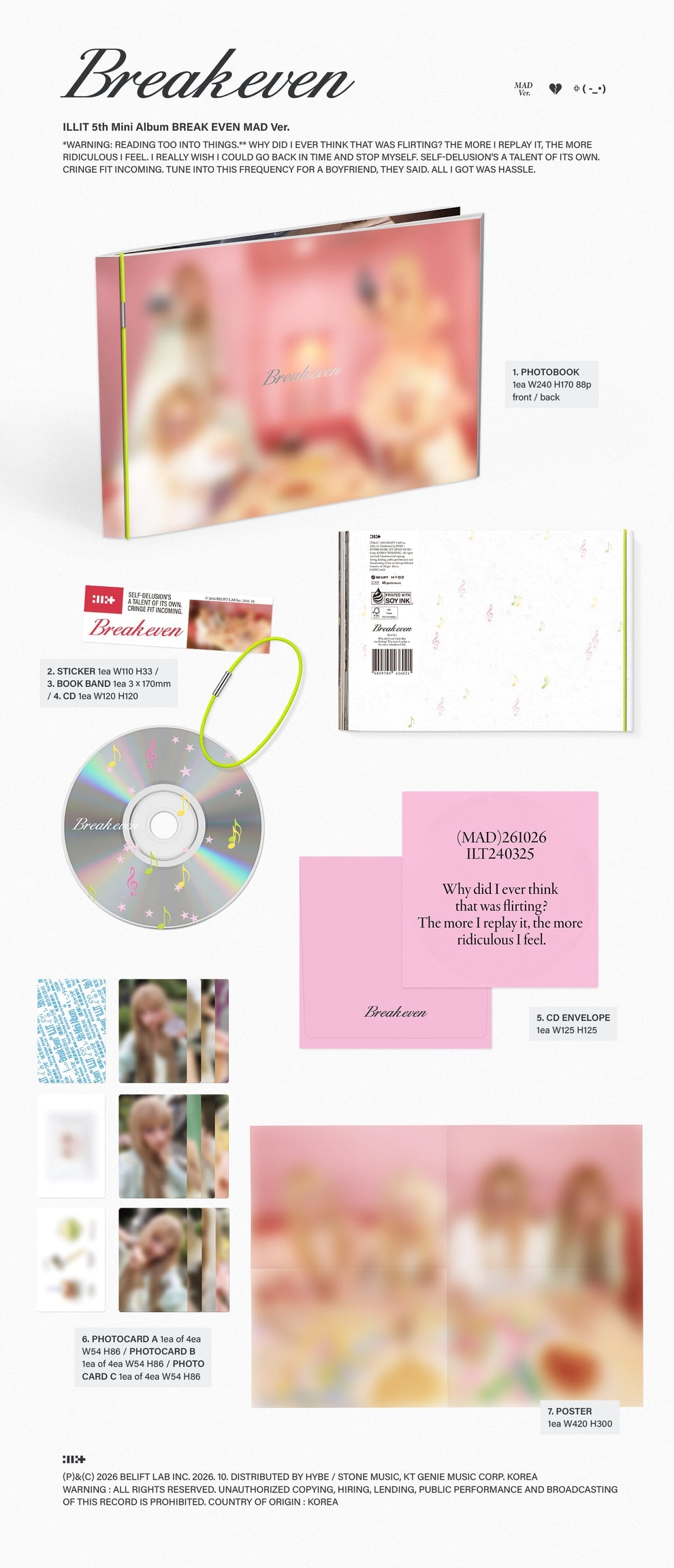 [PRE-ORDER] ILLIT - 5TH MINI ALBUM [BREAK EVEN] (3 VERSIONS) RANDOM