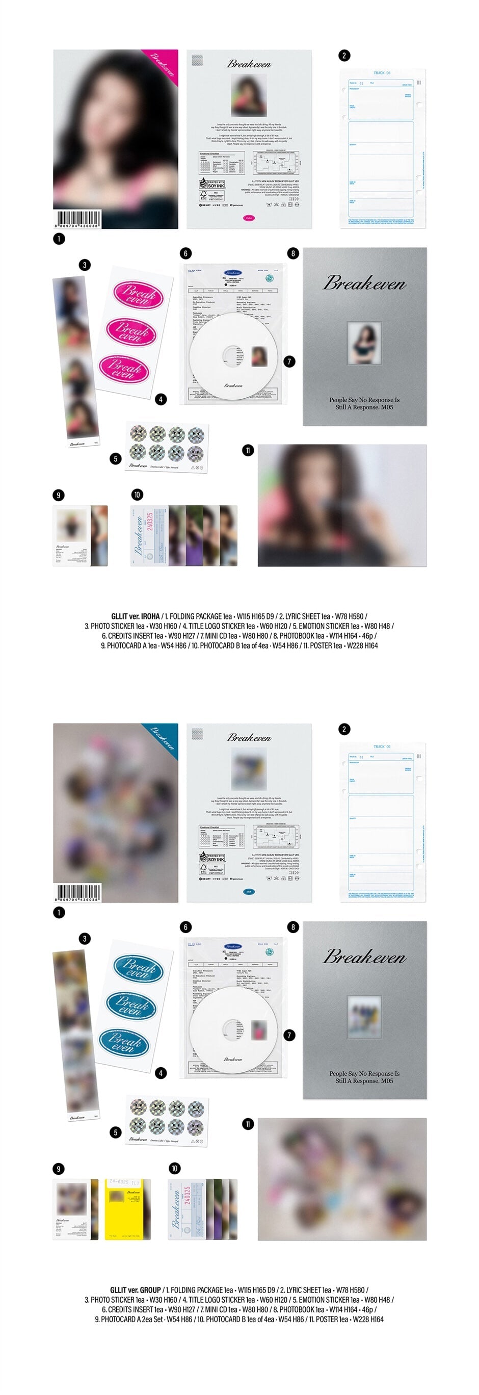 [PRE-ORDER] ILLIT - 5TH MINI ALBUM [BREAK EVEN] (GLLIT VER.) (5 VERSIONS) RANDOM