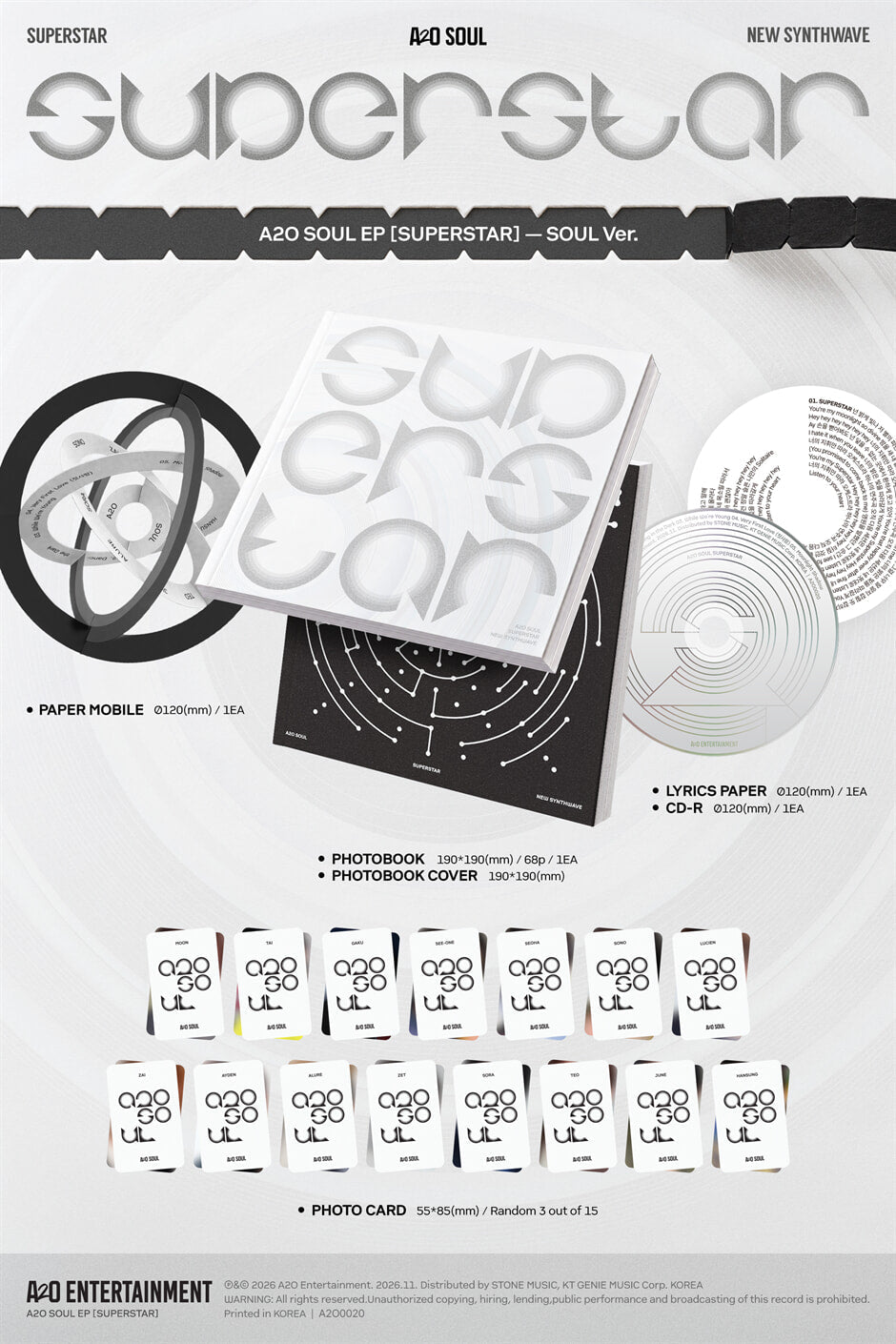 [PRE-ORDER] A2O SOUL - EP [SUPERSTAR] (2 VERSIONS) RANDOM