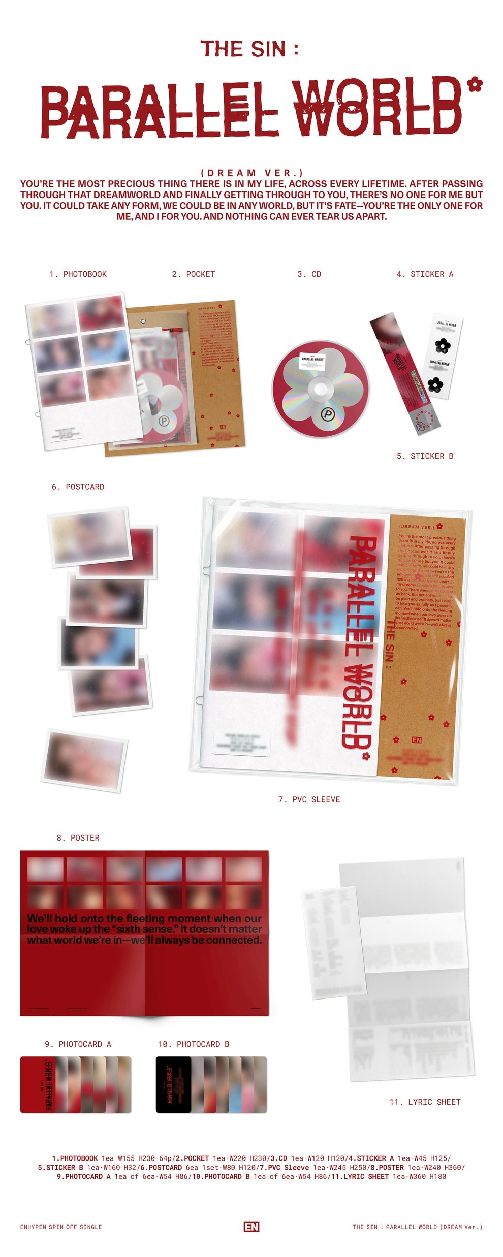 [PRE-ORDER] (ALADIN POB) ENHYPEN - [THE SIN: PARALLEL WORLD] (3 VERSIONS) RANDOM
