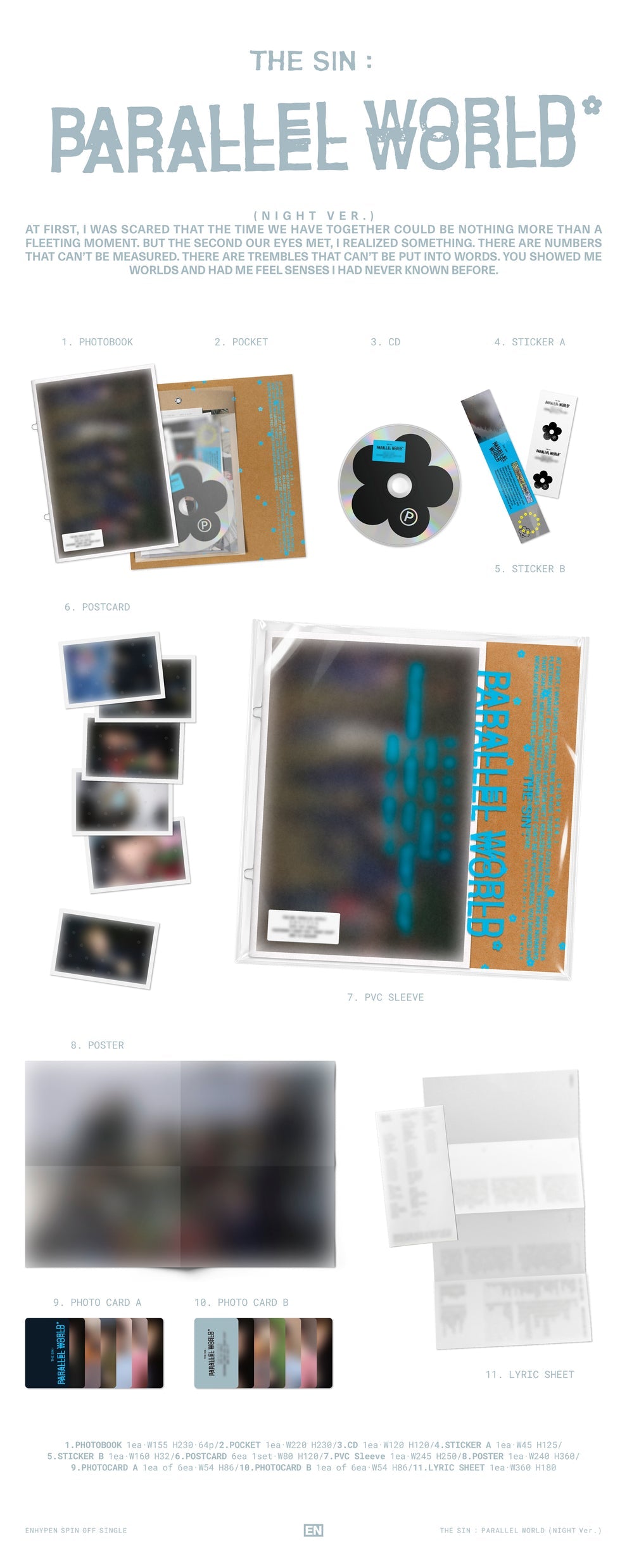 [PRE-ORDER] (ALADIN POB) ENHYPEN - [THE SIN: PARALLEL WORLD] (3 VERSIONS) RANDOM