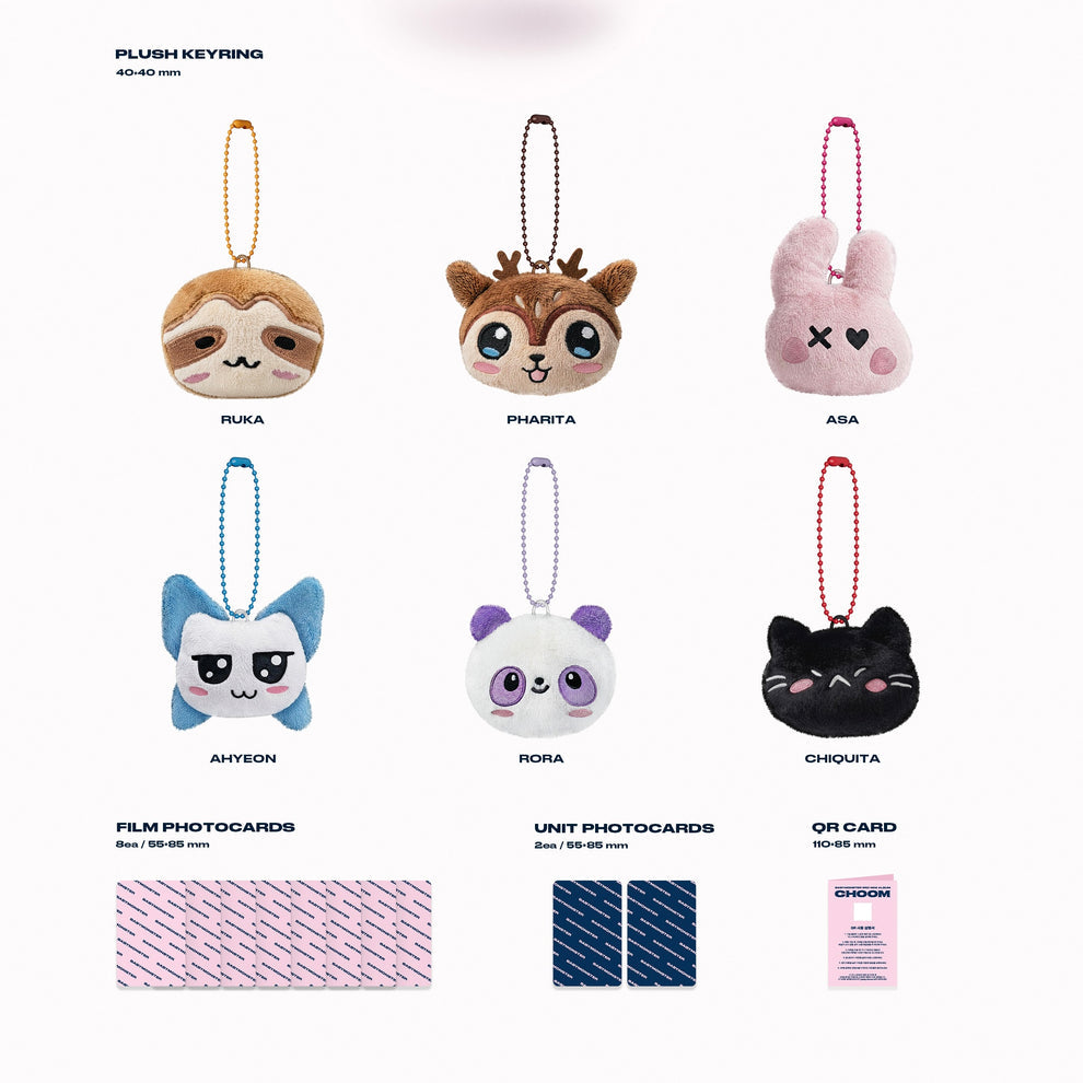 BABYMONSTER - 3RD MINI ALBUM [CHOOM] PLUSH KEYRING VER. (6 VERSIONS)