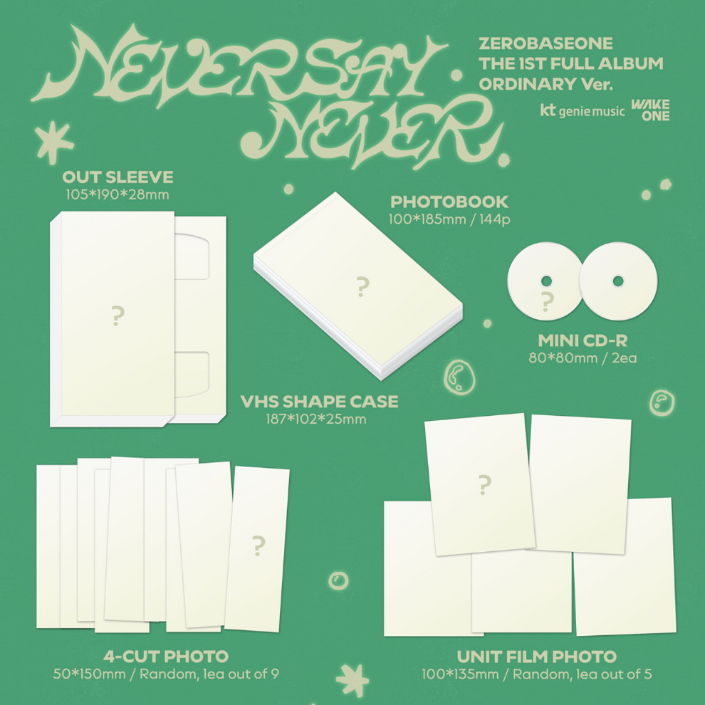 [PRE-ORDER] (SOUNDWAVE POB) ZEROBASEONE – The 1st Full Album [NEVER SAY NEVER] (PHOTOBOOK Ver.) (Set)