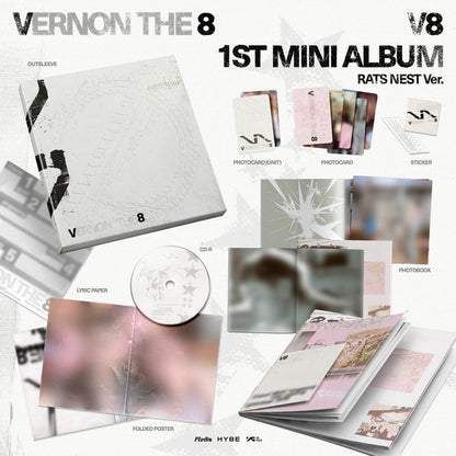 [PRE-ORDER] THE 8, VERNON - V8 1st Mini Album 'V8' (2 VERSIONS) RANDOM