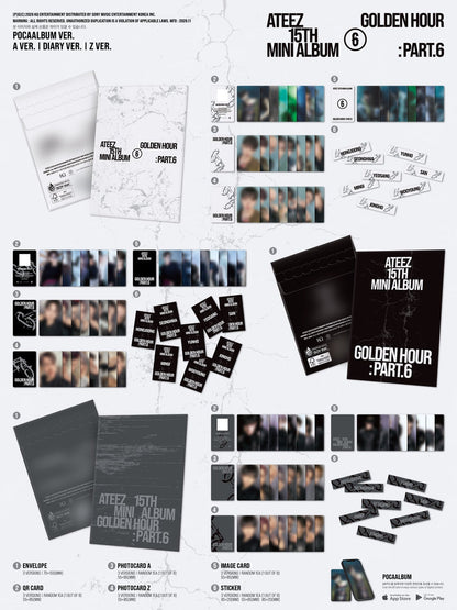 [PRE-ORDER] ATEEZ - GOLDEN HOUR : PART.6 (POCAALBUM VER.) (3 VERSIONS) SET
