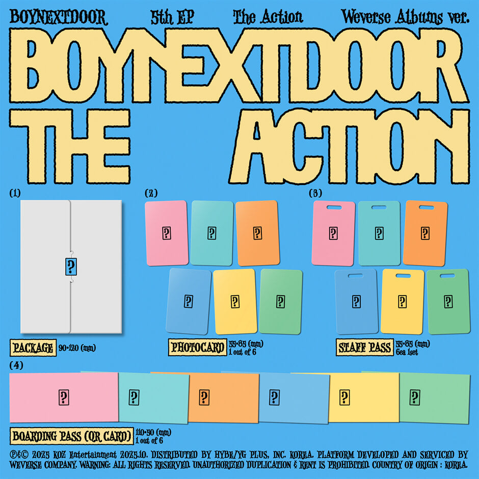 [PRE-ORDER] BOYNEXTDOOR - 5TH EP [THE ACTION] (WEVERSE ALBUMS VER.)