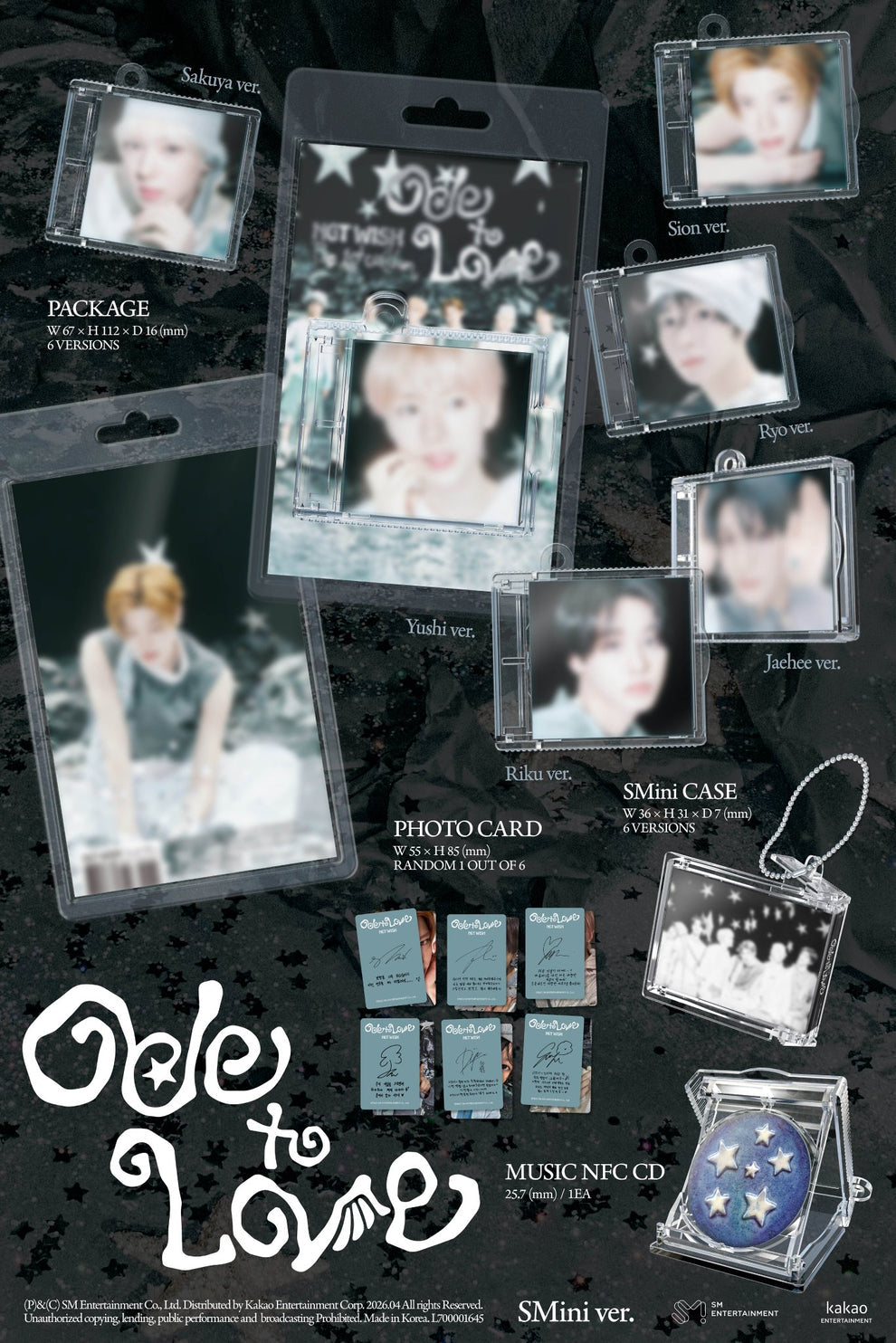 NCT WISH - 1ST ALBUM [ODE TO LOVE] (SMINI VER.) (6 VERSIONS) RANDOM