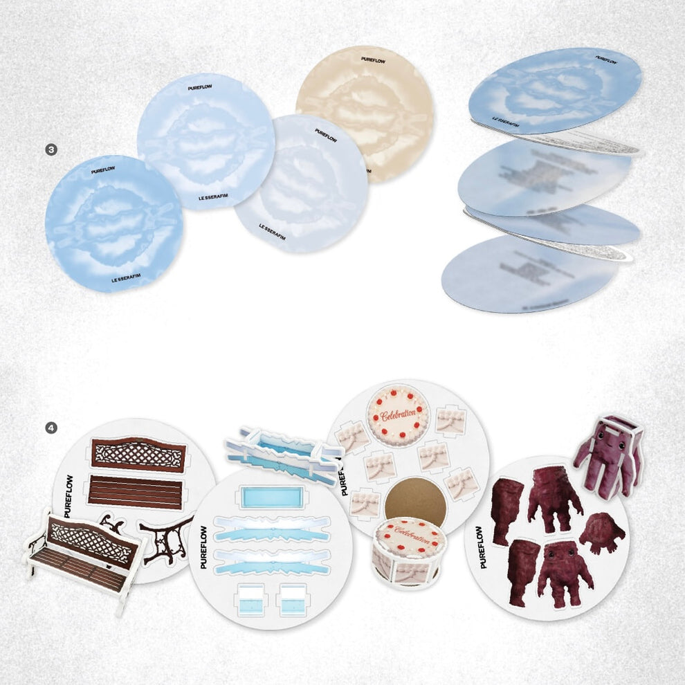 [PRE-ORDER] (WEVERSE POB) LE SSERAFIM - 2ND STUDIO ALBUM [PUREFLOW PT.1]  SET (4 Album)