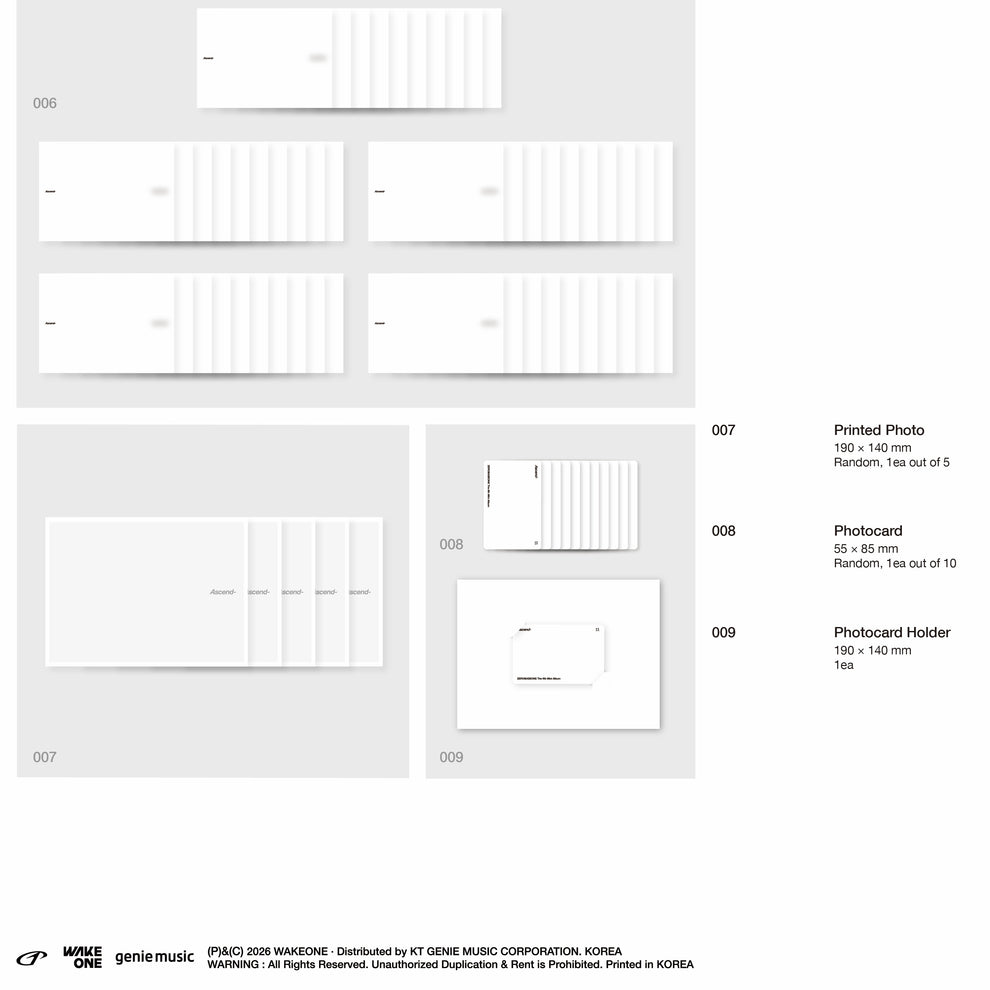 [PRE-ORDER] ZEROBASEONE - THE 6TH MINI ALBUM [ASCEND-] 11 VER. (5 VERSIONS) RANDOM