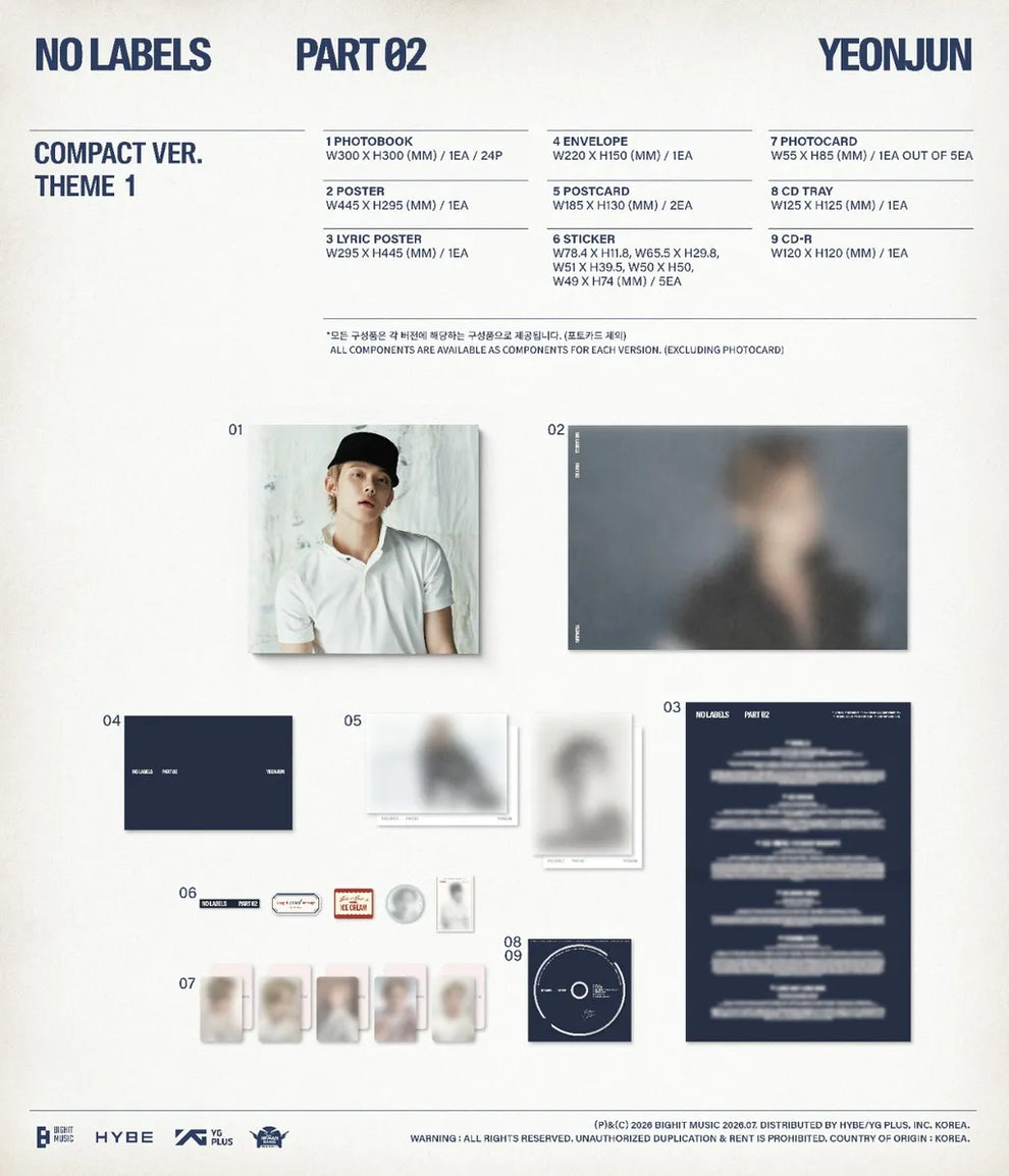TXT YEONJUN - NO LABELS: PART 02 2ND MINI ALBUM COMPACT VER