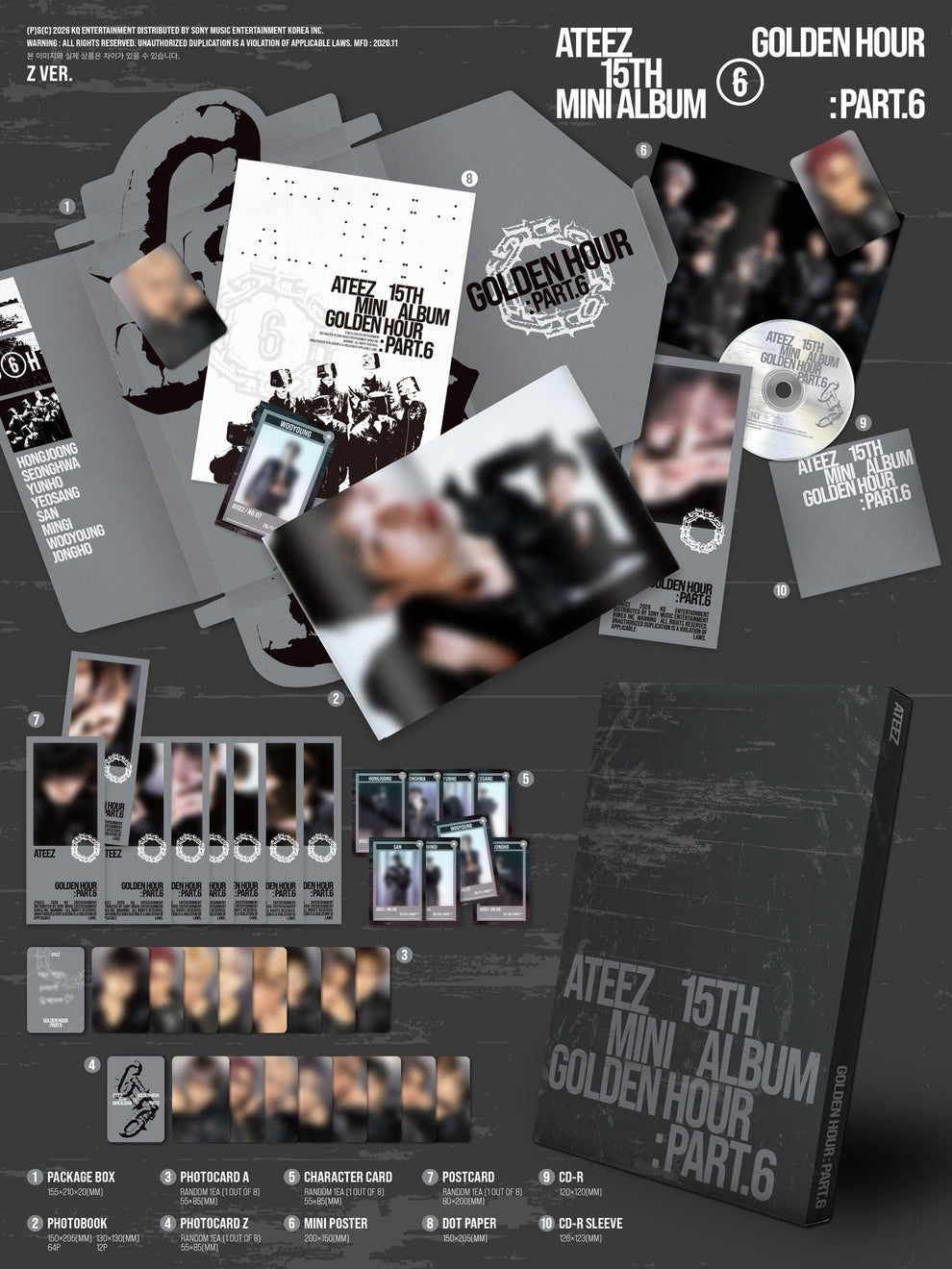 [PRE-ORDER] ATEEZ - GOLDEN HOUR : PART.6 (3 VERSIONS) RANDOM