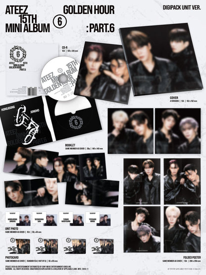 [PRE-ORDER] ATEEZ - GOLDEN HOUR : PART.6 (DIGIPACK UNIT VER.) (4 VERSIONS) RANDOM