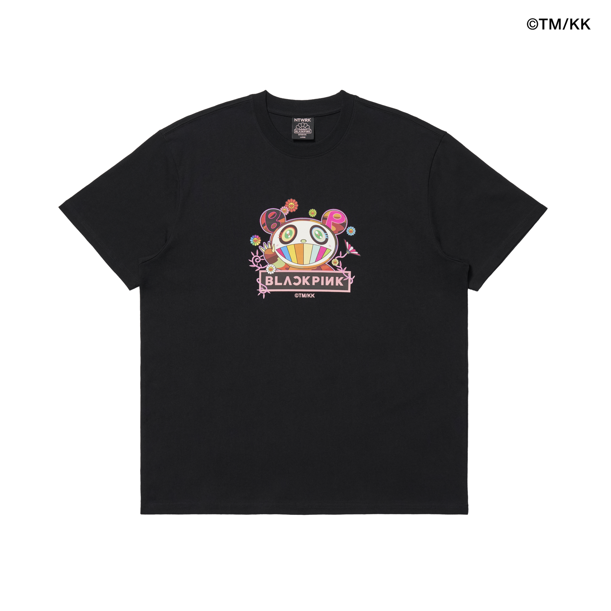 BLACKPINK Takashi Murakami Pandakashi Logo T-Shirt (Black)