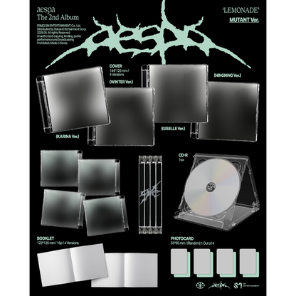 [PRE-ORDER] AESPA - 2ND ALBUM [LEMONADE] (MUTANT VER.) (4 VERSIONS) RANDOM