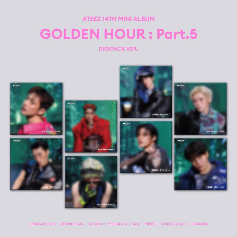 [PRE-ORDER] ATEEZ - GOLDEN HOUR : PART.5 DIGIPACK (8 VERSIONS) SET
