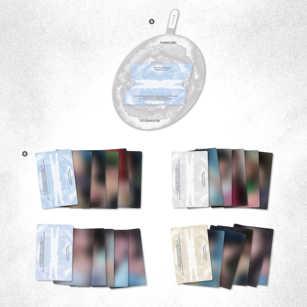 [PRE-ORDER] (WEVERSE POB) LE SSERAFIM - 2ND STUDIO ALBUM [PUREFLOW PT.1]  SET (4 Album)