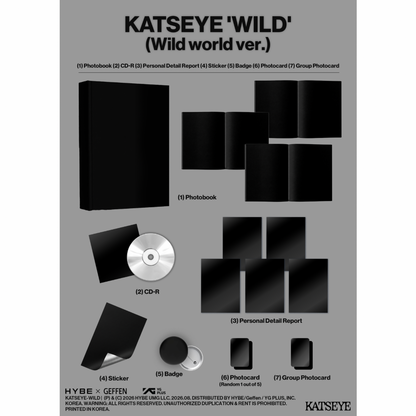 [PRE-ORDER] (WEVERSE POB) KATSEYE - WILD (2 ALBUM) SET