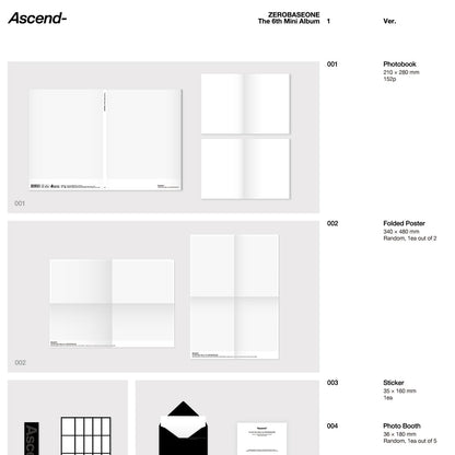 [PRE-ORDER] ZEROBASEONE - THE 6TH MINI ALBUM [ASCEND-] (2 VERSIONS) RANDOM
