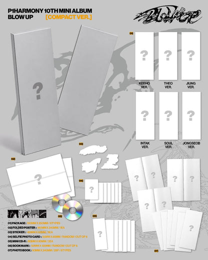 [PRE-ORDER] (EARLY-BIRD WEVERSE POB) P1HARMONY - 10TH MINI ALBUM [BLOW UP] (COMPACT VER.) (6 VERSIONS) RANDOM