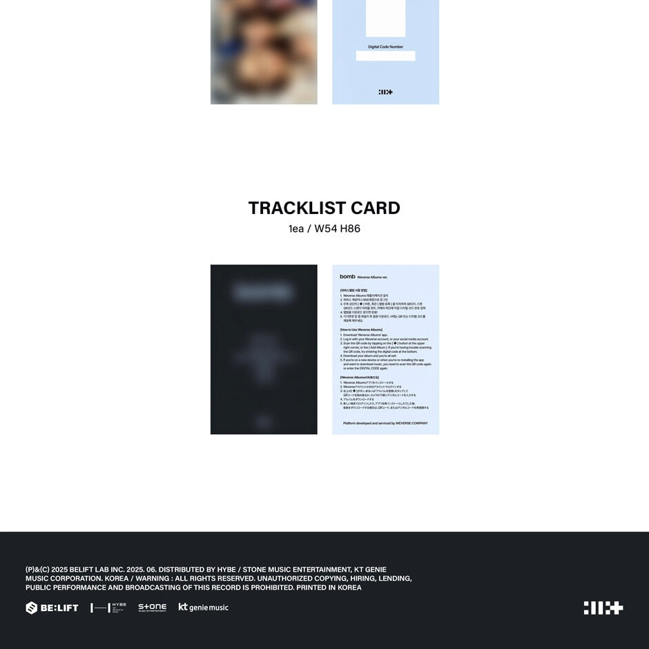 [PRE-ORDER] ILLIT - 3RD MINI ALBUM [BOMB] (WEVERSE ALBUMS VER.)