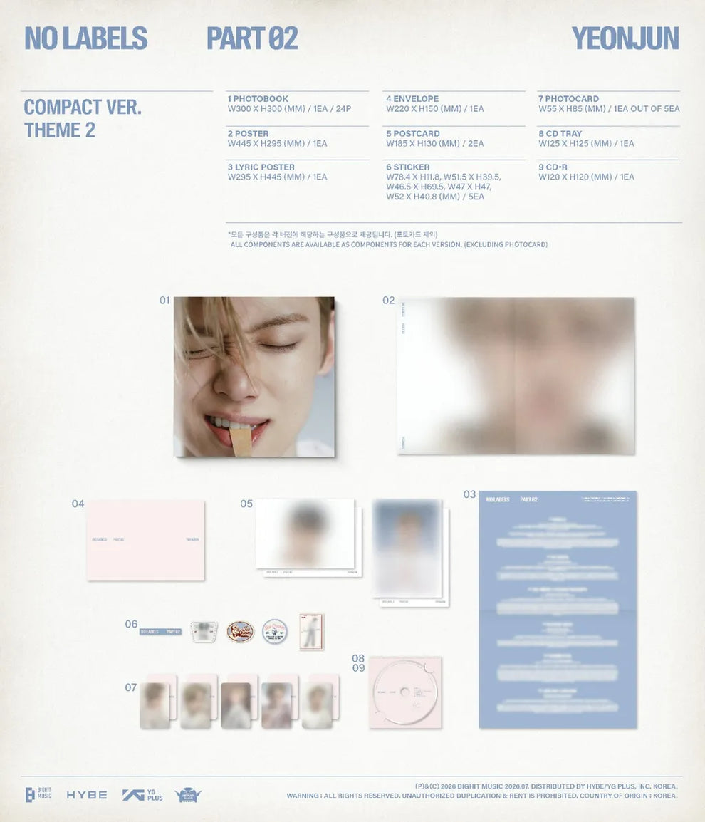 TXT YEONJUN - NO LABELS: PART 02 2ND MINI ALBUM COMPACT VER