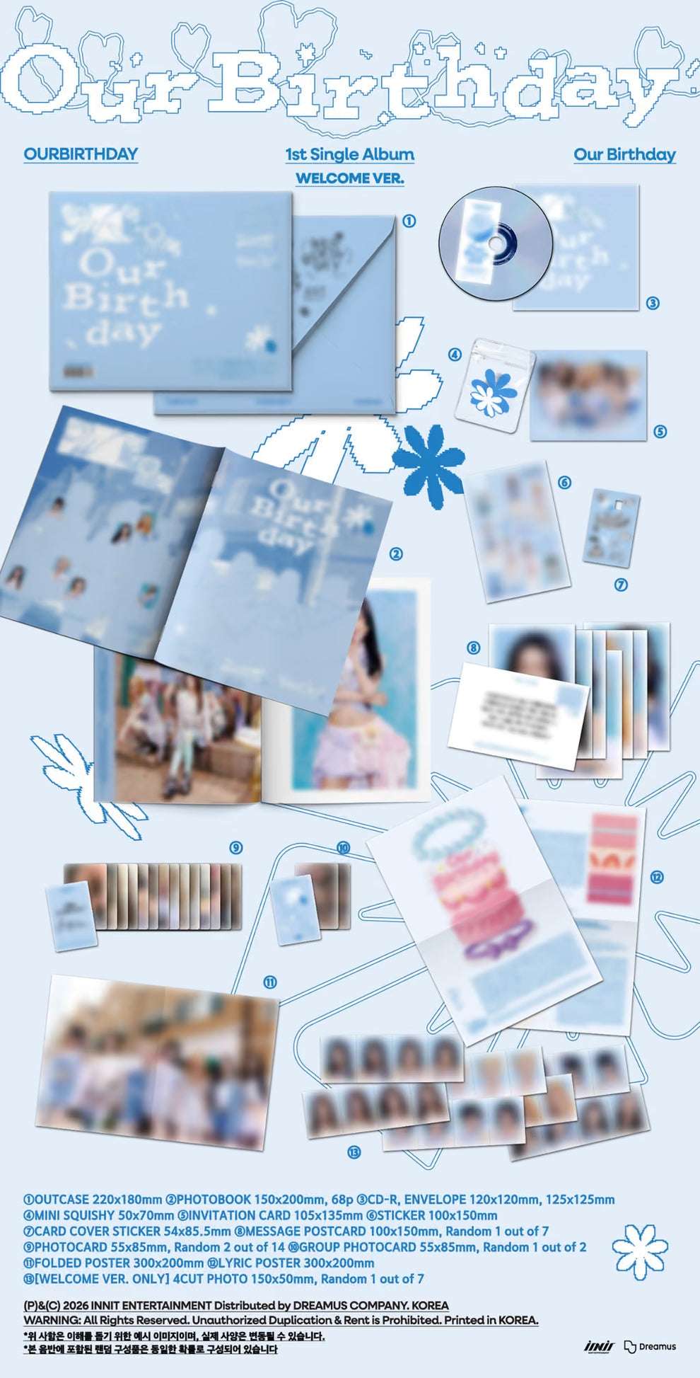 OURBIRTHDAY - 1ST SINGLE ALBUM [OUR BIRTHDAY] (2 VERSIONS)