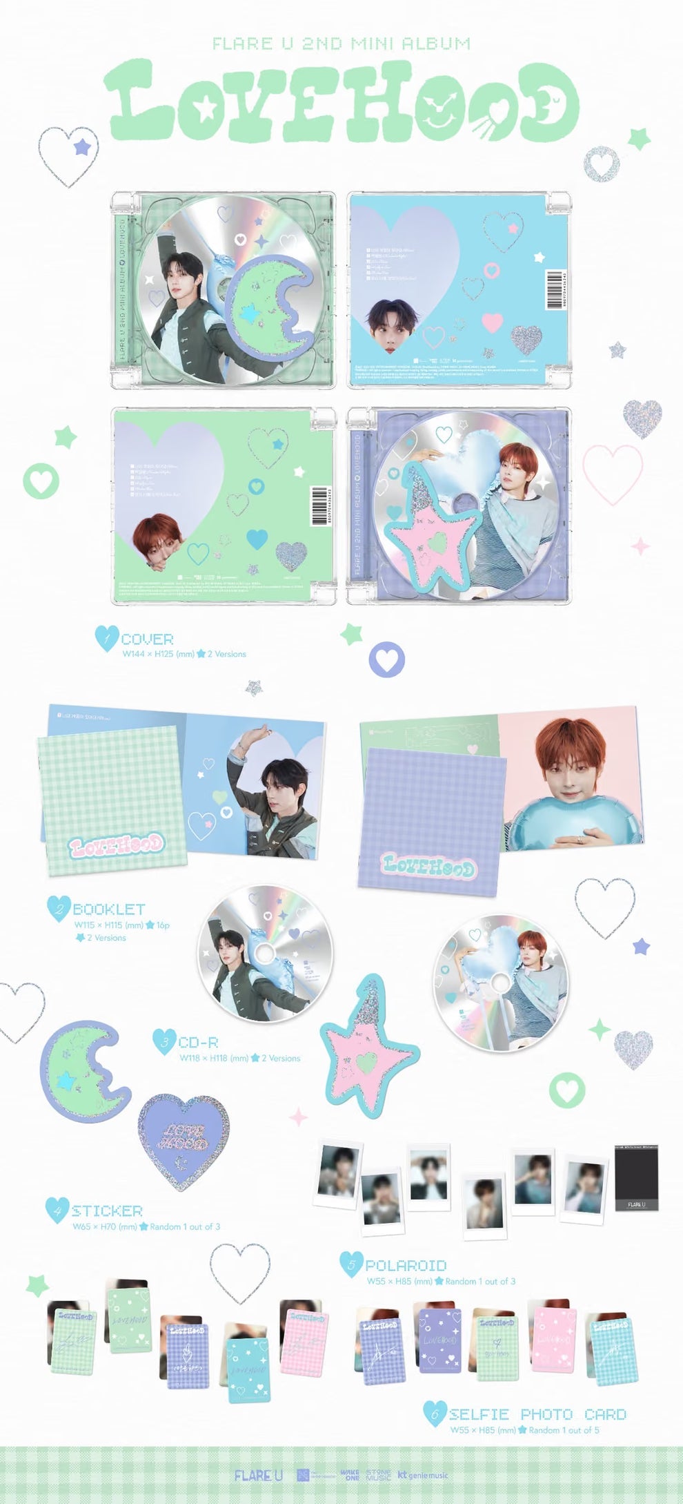 [PRE-ORDER] FLARE U - 2ND MINI ALBUM [LOVEHOOD] (JEWEL CASE VER.) (2 VERSIONS) RANDOM