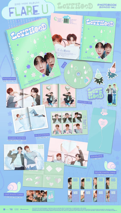 [PRE-ORDER] FLARE U - 2ND MINI ALBUM [LOVEHOOD] (2 VERSIONS) RANDOM