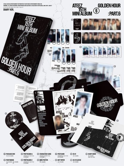 [PRE-ORDER] ATEEZ - GOLDEN HOUR : PART.6 (3 VERSIONS) RANDOM