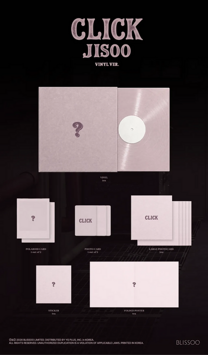 [PRE-ORDER] JISOO - SINGLE ALBUM [CLICK] VINYL VER.
