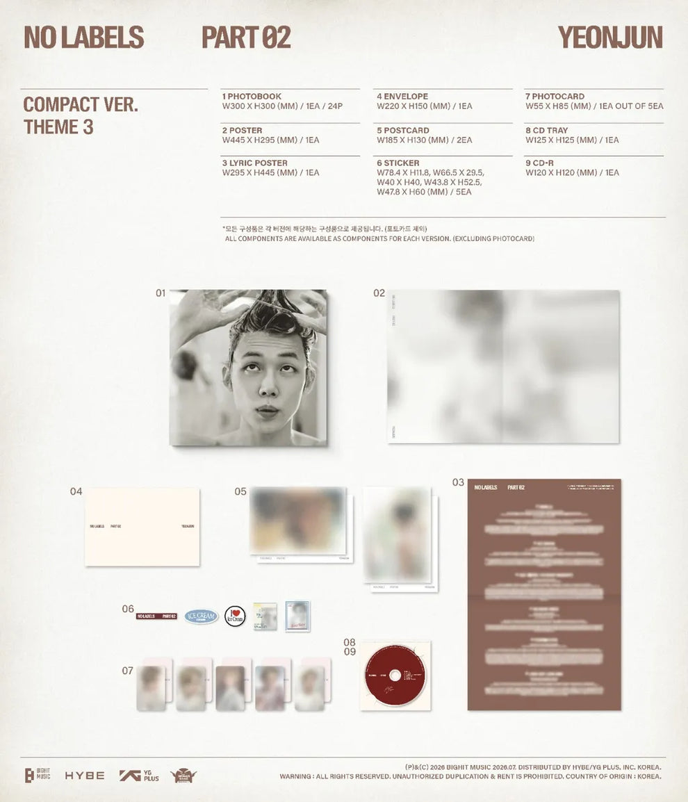 TXT YEONJUN - NO LABELS: PART 02 2ND MINI ALBUM COMPACT VER