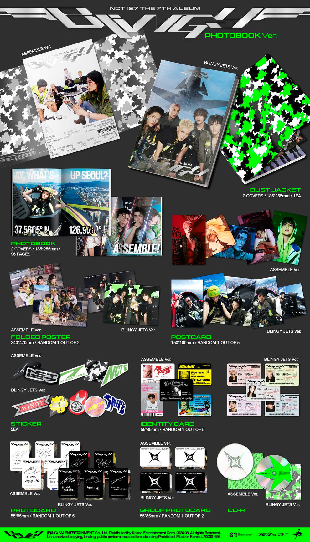 NCT 127 - 7TH ALBUM [BLINGY] (PHOTOBOOK VER.) (2 VERSIONS)