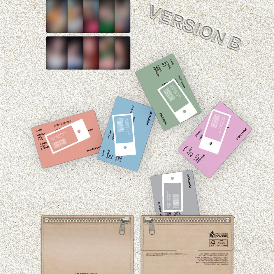 [PRE-ORDER] LE SSERAFIM - 2ND STUDIO ALBUM [PUREFLOW PT.1] (WEVERSE ALBUMS VER.) (2 VERSIONS) RANDOM