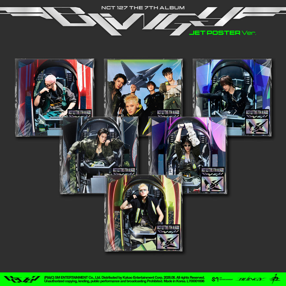 NCT 127 - 7TH ALBUM [BLINGY] (JET POSTER VER.) (6 VERSIONS