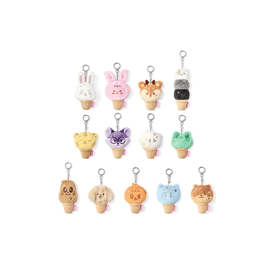 [PRE-ORDER] SEVENTEEN - ICE CREAM WITH MINITEEN CHARACTER POP UP OFFICIAL MD FACE KEYRING