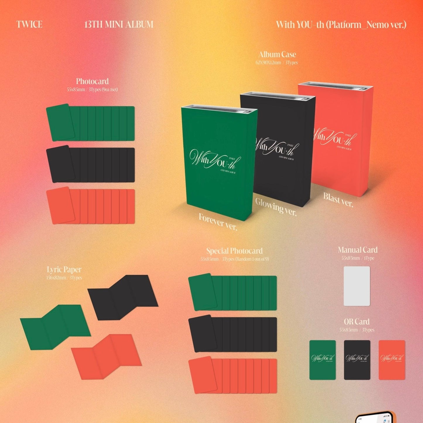 [PRE-ORDER] (JYP SHOP POB) TWICE – 13th Mini Album [With YOU-th] (Nemo Ver.)