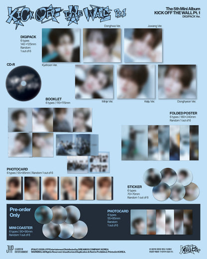 KICKFLIP - THE 5TH MINI ALBUM 'KICK OFF THE WALL PT. 1' DIGIPACK VER.