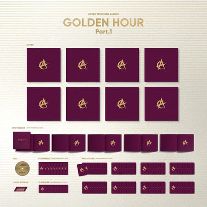 [PRE-ORDER] (KQSHOP POB) ATEEZ - GOLDEN HOUR : PART 1 (DIGIPAK VER.) (SET)