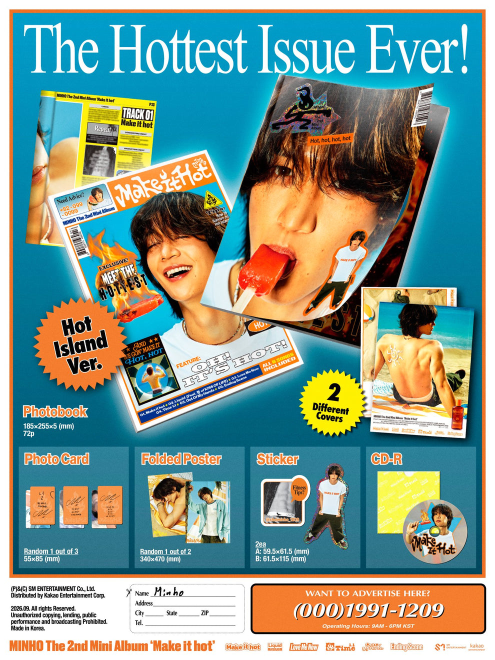 MINHO - 2ND MINI ALBUM [MAKE IT HOT] (HOT ISLAND VER.) (2 VERSIONS)