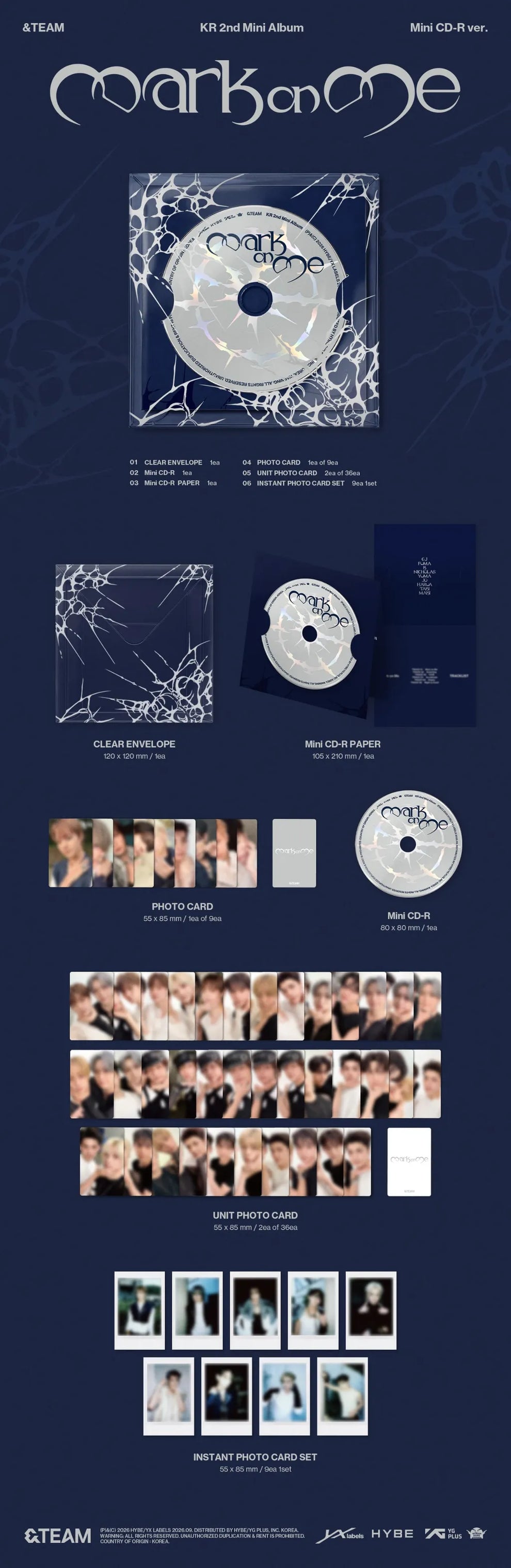 &TEAM - KR 2ND MINI ALBUM [MARK ON ME] MINI CD-R VER.