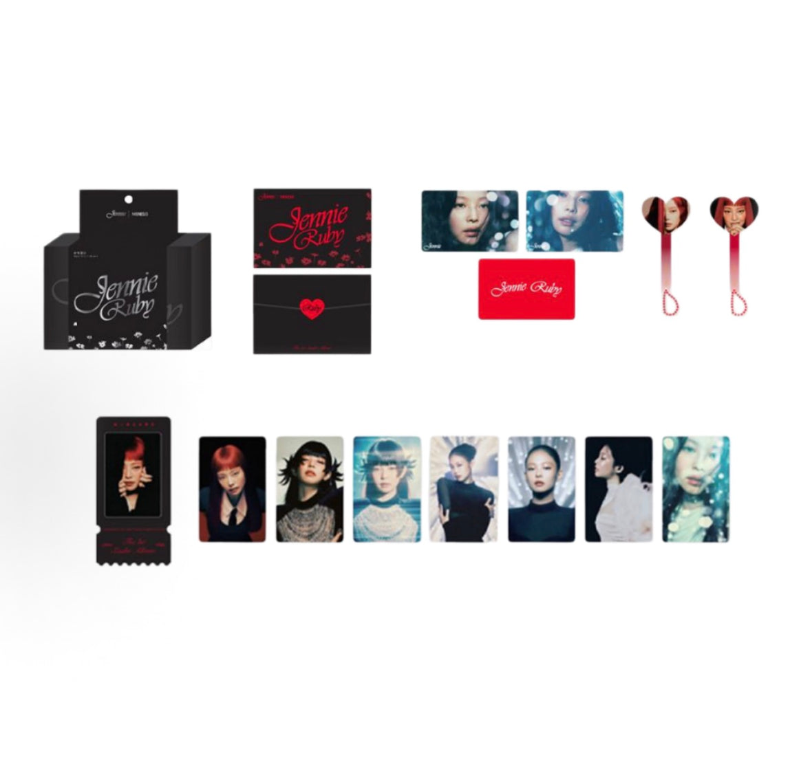 JENNIE x MINISO Photocard set BLACK