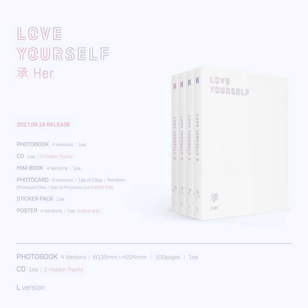 BTS - LOVE YOURSELF 承 'HER' (5TH MINI ALBUM)