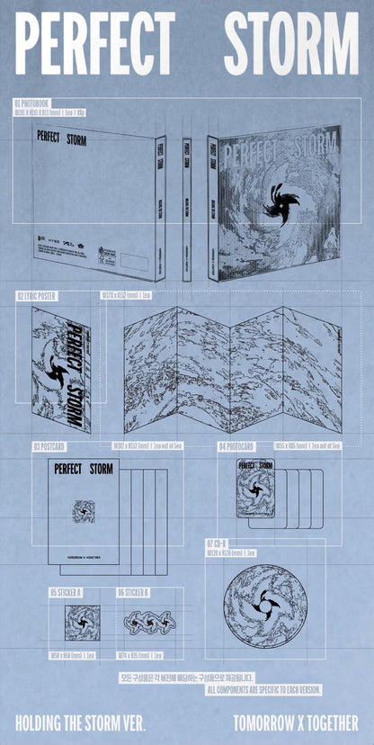[PRE-ORDER] (WEVERSE POB) TOMORROW X TOGETHER (TXT) - 9TH MINI ALBUM [PERFECT STORM] (3 VERSIONS) SET