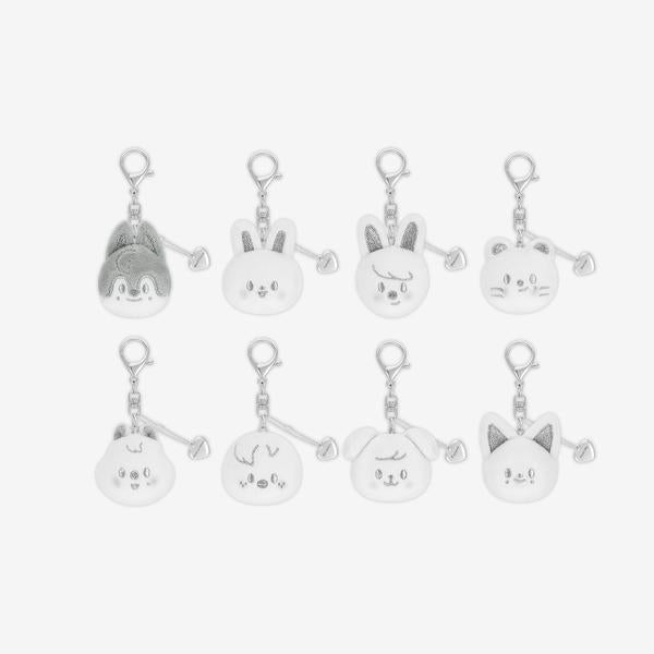 [PRE-ORDER] Stray Kids dominATE : celebrATE MD SKZOO FACE KEYRING SILVER Ver.