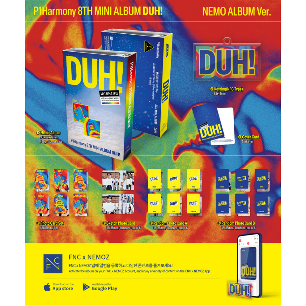 [PRE-ORDER]P1HARMONY - 8TH MINI ALBUM [DUH!] NEMO ALBUM VER.