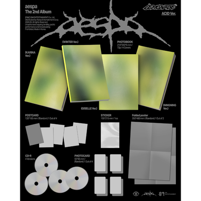 [PRE-ORDER] AESPA - 2ND ALBUM [LEMONADE] (ACID VER.) (4 VERSIONS) RANDOM