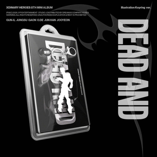 XDINARY HEROES - 8TH MINI ALBUM [DEAD AND] ILLUSTRATION KEYRING VER. (6 VERSIONS)