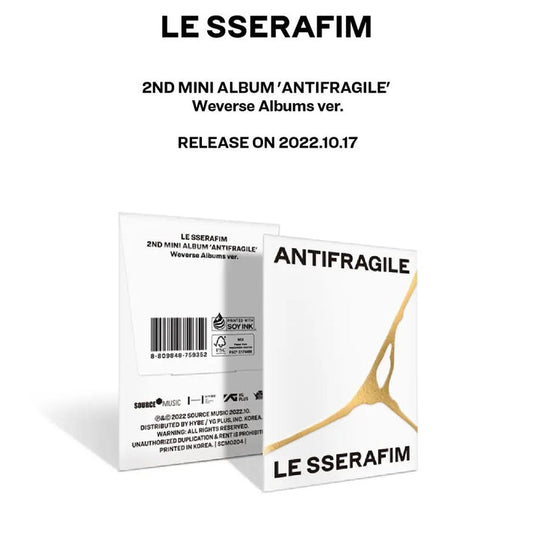 LE SSERAFIM - 2nd Mini Album ANTIFRAGILE (Weverse Albums Ver.)